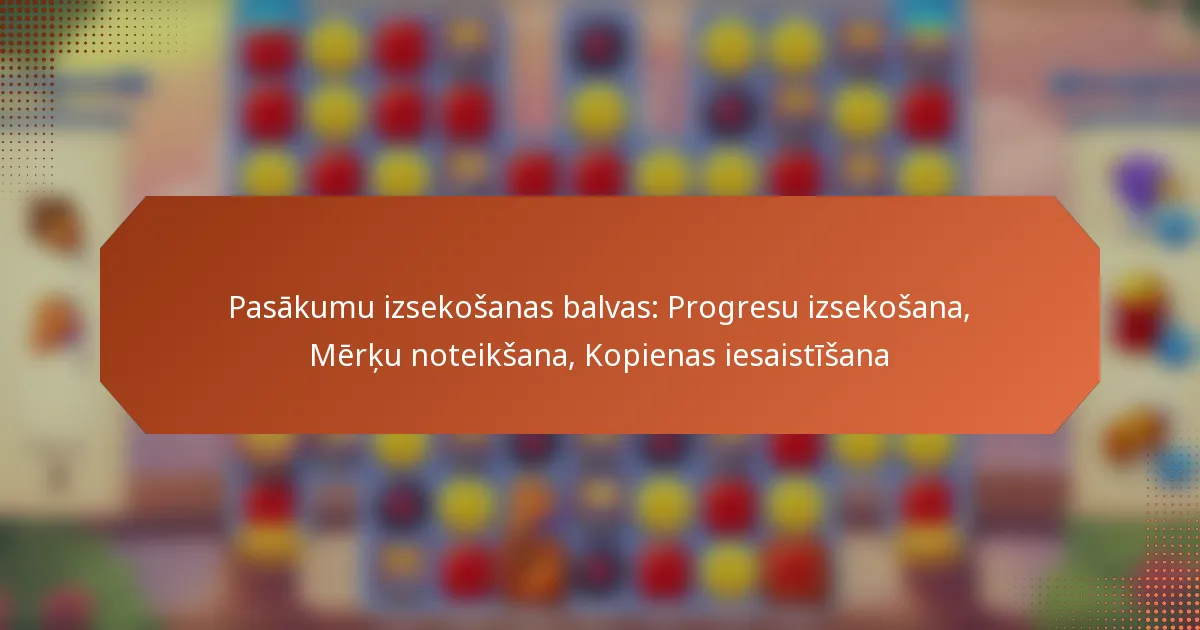 Pasākumu izsekošanas balvas: Progresu izsekošana, Mērķu noteikšana, Kopienas iesaistīšana