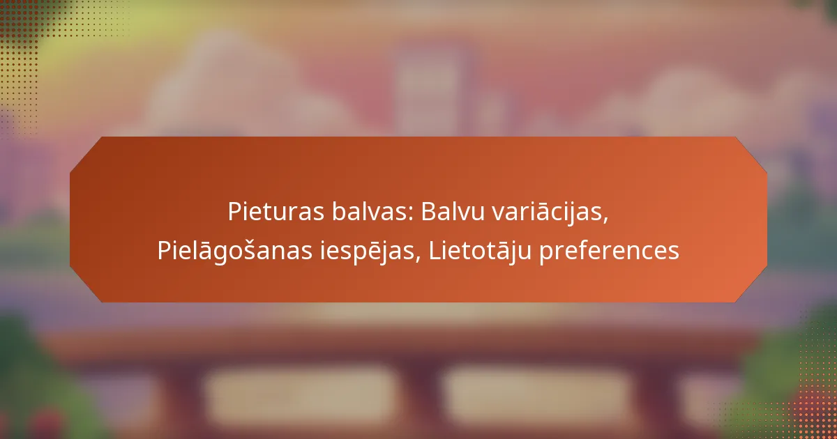 Pieturas balvas: Balvu variācijas, Pielāgošanas iespējas, Lietotāju preferences