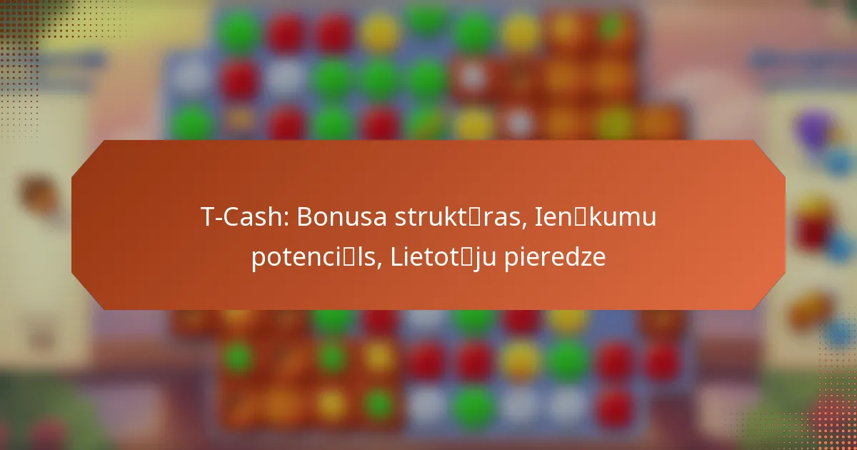 T-Cash: Bonusa struktūras, Ienākumu potenciāls, Lietotāju pieredze