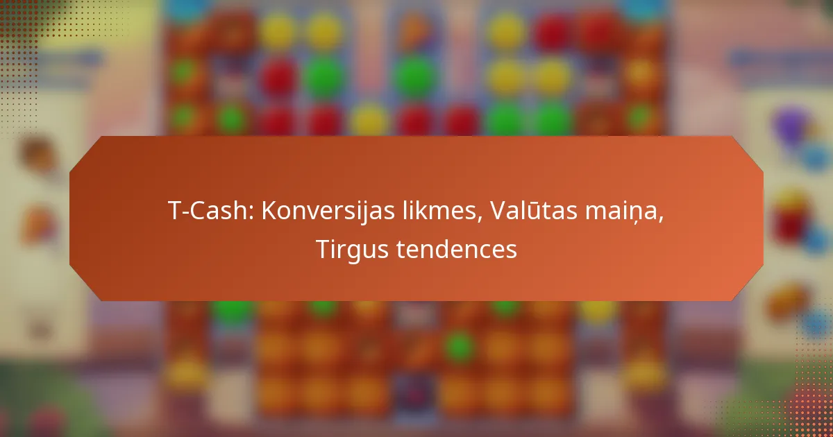 T-Cash: Konversijas likmes, Valūtas maiņa, Tirgus tendences