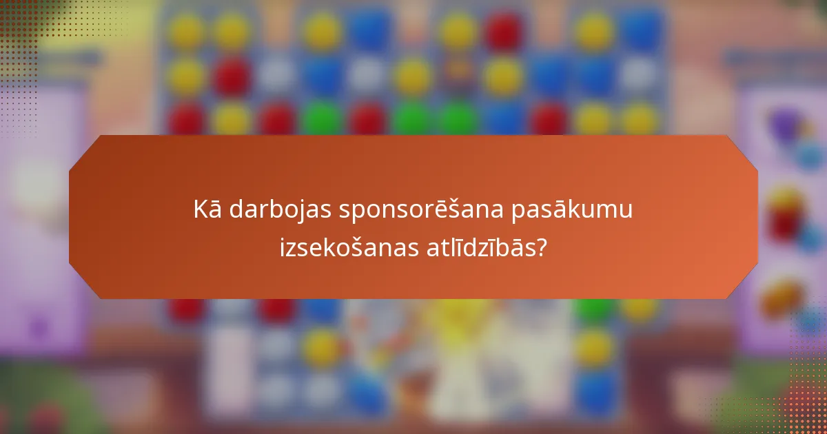 Kā darbojas sponsorēšana pasākumu izsekošanas atlīdzībās?
