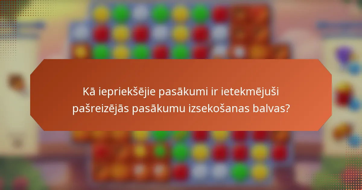 Kā iepriekšējie pasākumi ir ietekmējuši pašreizējās pasākumu izsekošanas balvas?