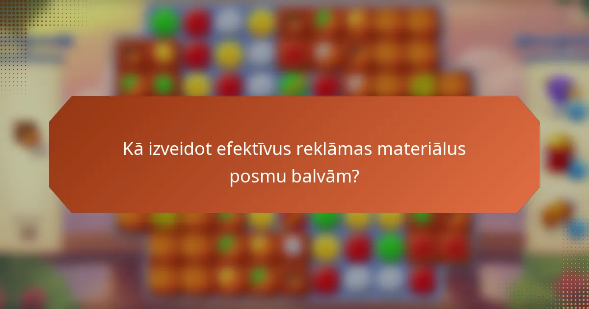 Kā izveidot efektīvus reklāmas materiālus posmu balvām?