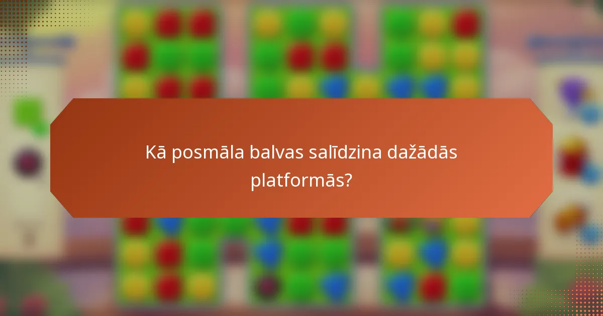 Kā posmāla balvas salīdzina dažādās platformās?