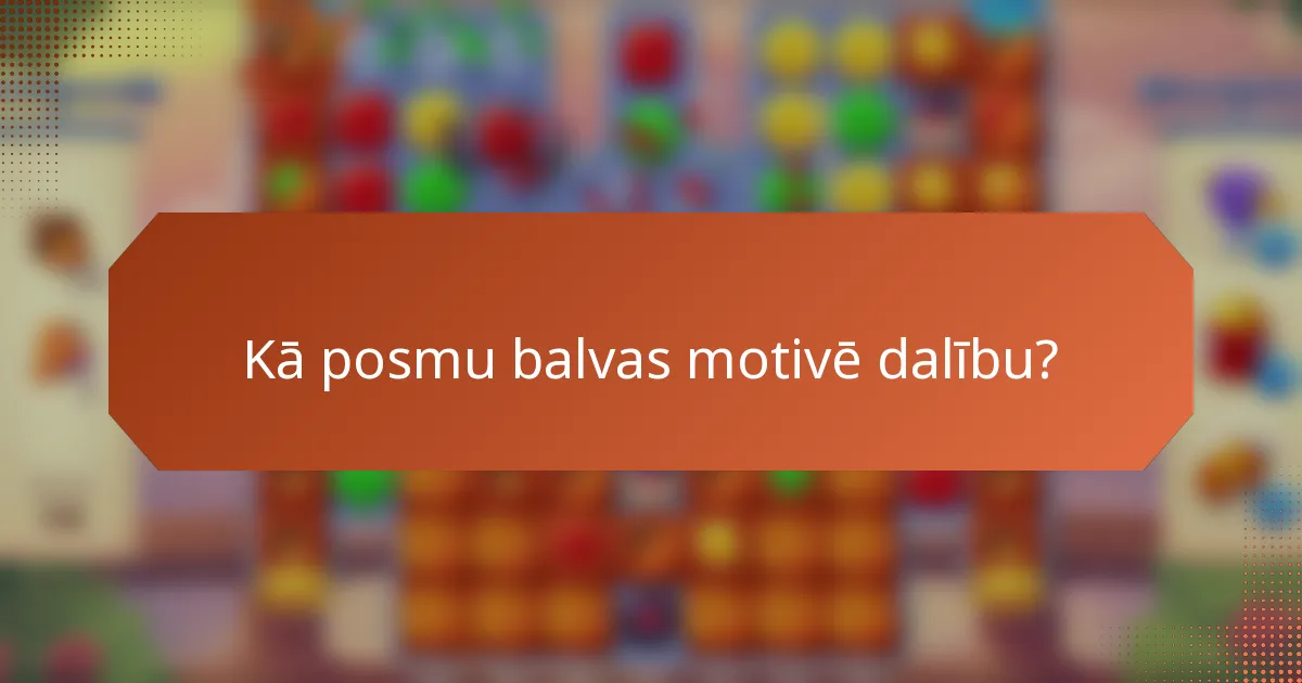 Kā posmu balvas motivē dalību?