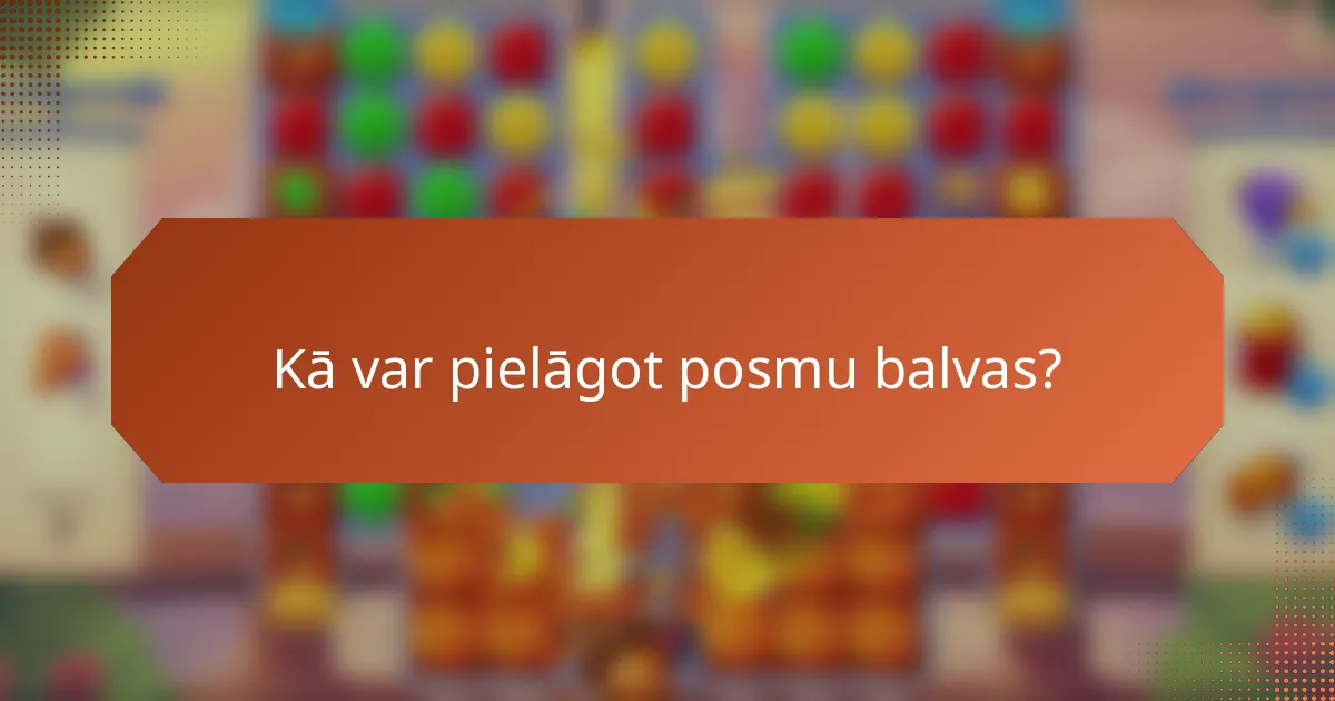 Kā var pielāgot posmu balvas?