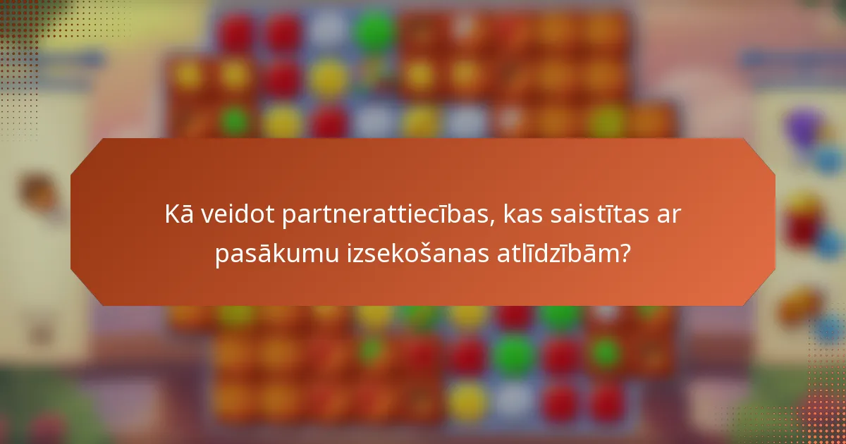 Kā veidot partnerattiecības, kas saistītas ar pasākumu izsekošanas atlīdzībām?