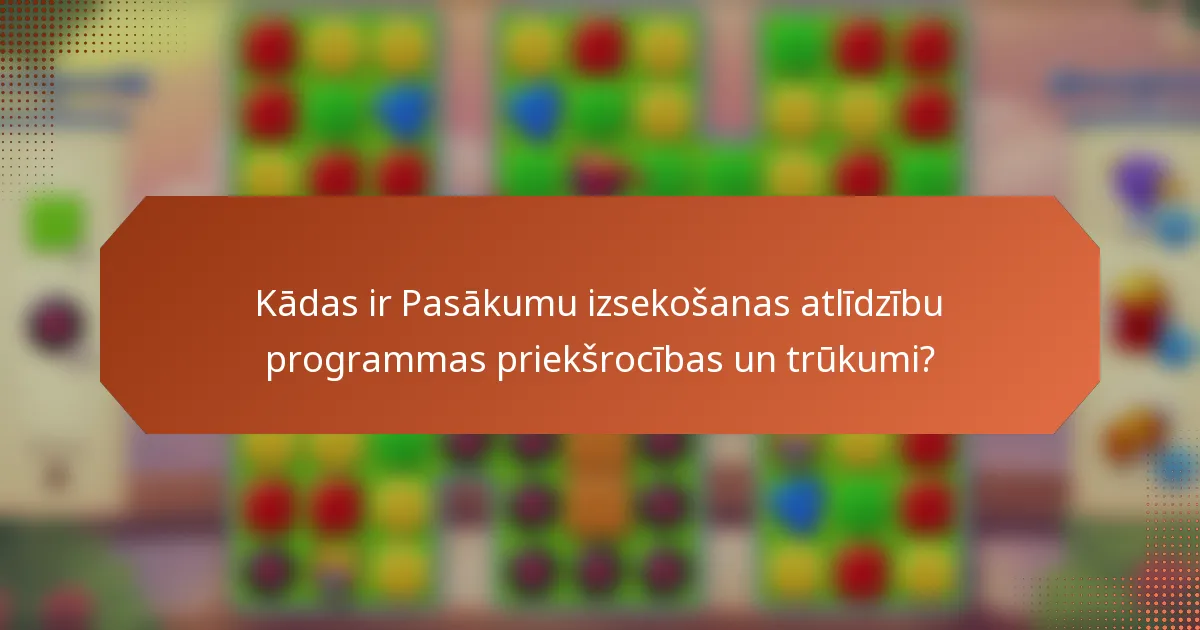 Kādas ir Pasākumu izsekošanas atlīdzību programmas priekšrocības un trūkumi?