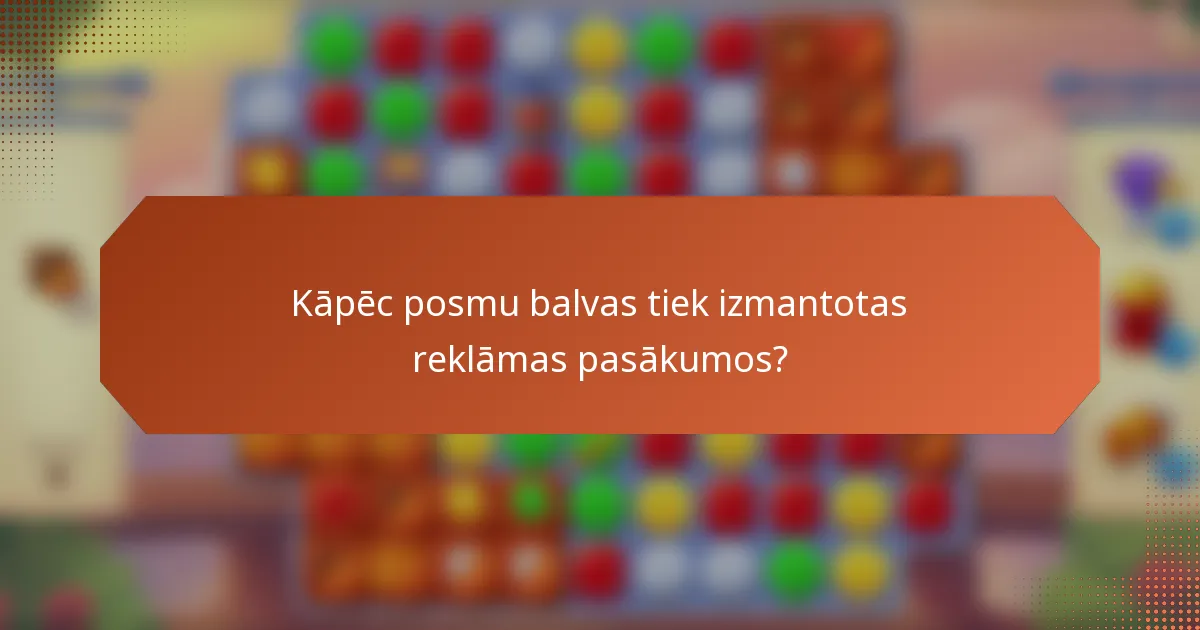 Kāpēc posmu balvas tiek izmantotas reklāmas pasākumos?