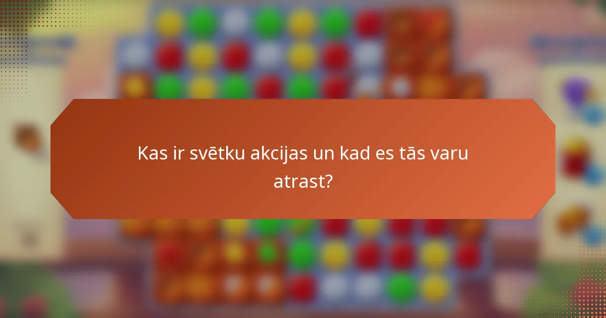 Kas ir svētku akcijas un kad es tās varu atrast?