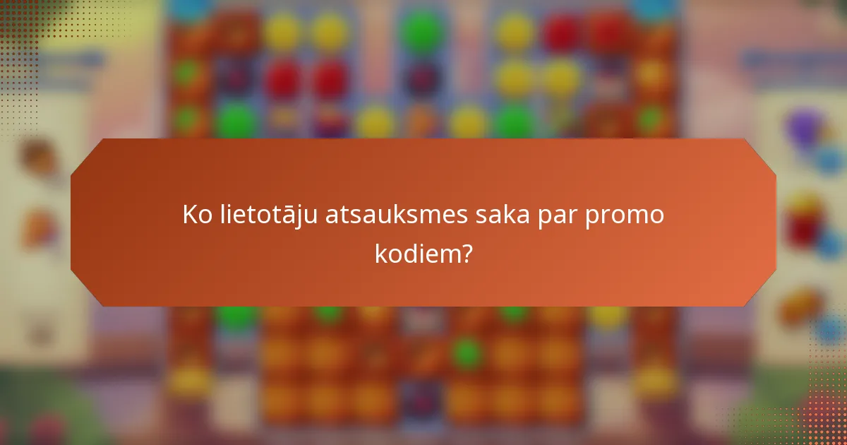 Ko lietotāju atsauksmes saka par promo kodiem?