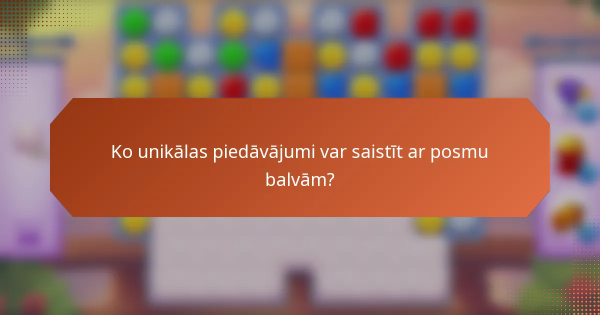 Ko unikālas piedāvājumi var saistīt ar posmu balvām?
