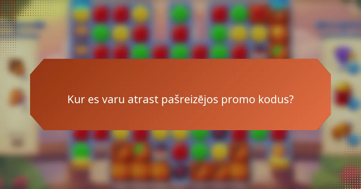 Kur es varu atrast pašreizējos promo kodus?